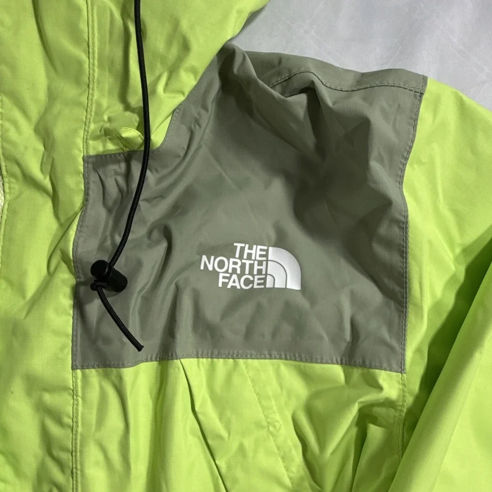 The North Face Mens DryVent Windbreaker Jacket Neon Lime Green Gray Small